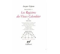Registres - Tome 5, Les Registres Du Vieux-Colombier Volume 3, 1919-1924
