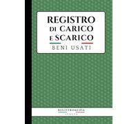 Registro Carico e Scarico Beni Usati: 100 pagine numerate conformi all'articolo 128 TULPS per rivenditori di cose antiche e mercatini dell'usato - Formato A4