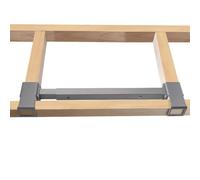 Réglable 40,6 cm pour encadrement de 61 cm Gadget pour disposition murale, bricolage, menuiserie, travail du bois - Goujon à angle droit en acier inoxydable avec boutons-pression à ressort