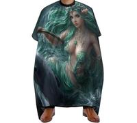 Réglable Cape de Barbier, Déesse de l'océan, dauphin, mythe grec, Tablier de Barbier Unisexe Cape de Cheveux pour Coiffeurs Adultes Salon