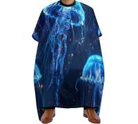 Réglable Cape de Barbier, La magie du monde sous-marin des méduses, Capes de Salon de Coiffure universelle Cape de Cheveux pour Adolescents Hommes Coiffeurs