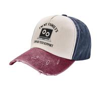 Réglable Casquette Baseball,Chapeau De Soleil Je suis Le Support Technique Non Rémunéré De Ma Famille Casual Casquette De Baseball pour Sport Randonnée Sportive