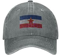 Réglable Casquette Baseball,Chapeau De Tennis Drapeau De La Yougoslavie Anti Soleil Casquette De Camionneur pour Homme Randonnée Cyclisme