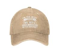 Réglable Casquette de Baseball Je suis la Meilleure Chose Que ma Femme AIT jamais trouvée sur Internet Anti-Soleil Cap Confortable Casquette Baseball pour Badminton Eté Cyclisme