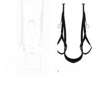 Réglable et élingue de Porte divisée Balançoire de Suspension avec siège (Noir)