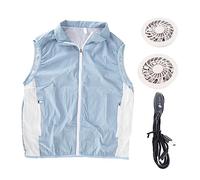 Réglable été Cool Gilet sans Manches Respirant Maille Vêtements Climatisés pour Courir Cyclisme Pêche (L) Office School Supplies Office Supplies