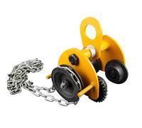 Réglable For La Largeur Des Ailes Poutres En I, Chariot À Chaîne Double Roue De 1 5 Tonnes, Pont Élévateur Garage Robuste Acier Allié For Droites Et Courbes(6600lbs)