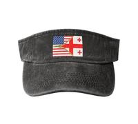 Réglable Hip Pop Casquette Drapeau des Géorgiens Drapeau Américain Trucker Cap Rétro Casquettes De Pêche pour Voyages, Camping, Cadeau