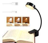 Réglable lampe de Lecture, 360° Flexible Lampe Liseuse Clip, Veilleuse lecture au lit, Lampe De lecture portable, Éclairage de protection oculaire nuit, Pour Lire au Lit Et Lire nocturne(Noir)