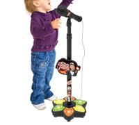 Réglable Microphone Stand, Kids Singing Toy, 8.27x39.37 Inches Stand with Durable, ABS Material, Music Accessory with Fun, Playroom Use for Boys Girls Children Travel