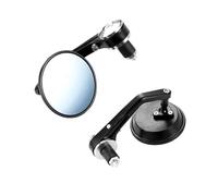 Réglable Mirror Rétroviseur Latéral De Guidon De Moto Orientable À 360° pour Kawasaki pour Z500, Rétroviseur De Recul Gauche/Droit Modifié.(Argent)