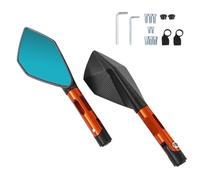 Réglable Mirror Rétroviseur Latéral De Moto pour Benelli BN600 BN302 Stels600 TRK502 TRK502X, Rétroviseur De Guidon Rotatif À 360°(Orange)