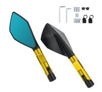 Réglable Mirror Rétroviseur Latéral De Moto pour Kawasaki pour Z650 pour Z750 pour Z800 pour Z1000 pour Z900 Rétroviseur Réflecteur Gauche Droit(Or)