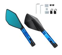 Réglable Mirror Rétroviseur Latéral De Moto pour Kawasaki pour Z650 pour Z750 pour Z800 pour Z1000 pour Z900 Rétroviseur Réflecteur Gauche Droit(Bleu)