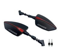 Réglable Mirror Rétroviseur Latéral Moto pour BMW G310GS G310R 2017-2023, Guidon Pivotant À 360°, Gauche Et Droit, avec Réflecteur.(Rouge 1)