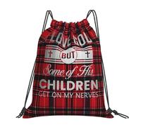 Réglable Sac à Dos à Cordon Rqwaaed J'aime Dieu, mais Certains de Ses Enfants m'énervent Sac de Plage Sac à Dos léger 36x42cm pour Sport,Salle de Gym,Plage