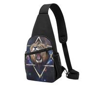 Réglable Sacoche Tactique Art du Roi Lion de l'Espace Sling Bag Multifonction Sac D'Epaule pour Cyclisme Randonnée Camping