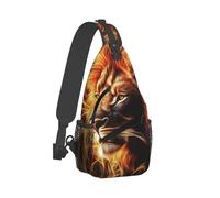 Réglable Sacoche Tactique Lion d'Afrique en 3D Sacs Poitrine Antivol Sac à Dos De Voyage pour école Homme Femme