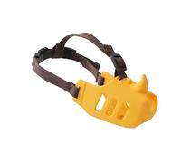 Réglable Silicone Museliere pour Chiens, Empêcher de Mordre, de Mâcher, de Manger sans Distinction et d'aboyer, Muselière Baskerville Convient aux Chiens de Petite et Moyenne Taille (Jaune)