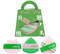 Réglage de la poudre, poudre | 3 pièces applicateur base pad applicateur échappé en poudre,Outils de maquillage de beauté pour la zone des yeux, le nez, la joue
