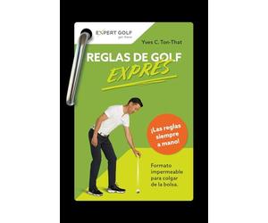 Reglas de golf EXPRÉS: Formato impermeable para colgar de la bolsa