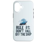 RÈGLE #1 : NE Fall Pas Don't Fall Off The Ship Funny Cruise Vacation Meme Coque pour iPhone 16