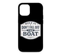 Règle #1 Ne tombez Pas du Bateau Croisière Amusante à la Voile et à la pêche Coque pour iPhone 12/12 Pro