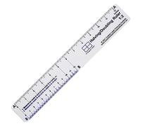 Règle 12" sans calcul pour diviser par deux et doubler - PETG transparent et flexible - Trouver le centre sans calcul - Dessin, conception et travail du bois - Fabriquée en Australie