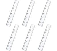Règle 20 Cm,6 Pièces 20 Cm Règle En Plastique,Regle 20cm,Double Decimetre,Outil De Mesure Pour École Bureau Maison