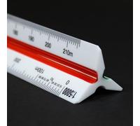 Règle 30 cm - Règle triangulaire en plastique - Règle d'échelle - Règle triangulaire 30 cm - Règle d'architecte Ingénieur 1:1000 1:2000 1:5000 1:720 1:1440 1:2880