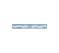 Règle - 30 cm - Triple décimètre - Double graduation - Plastique transparent