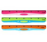 Règle 30cm souple bicolore sur blister KEYROAD mix prix par 1pc