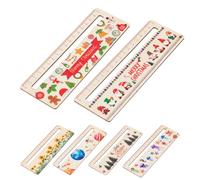 Règle 6 pièces pour , 6 règles d'école - Motif imprimé Règle de mesure - Règle de mesure - Outil de mesure pratique, fournitures scolaires pour , camarades de classe, amis