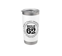 Règle 62 Donne drôle pour la sobriété Gobelet isotherme en acier inoxydable double paroi