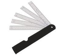 Règle à 5 lames en forme d'éventail, 12 échelles: 1:10, 1:15, 1:20, 1:25, 1:30, 1:80 à 1:175