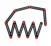 Règle à 6 Côtés Précise, Règle Pliante En Aluminium À 12 Sections Sans Positionneur, Avec Écrous Rouges