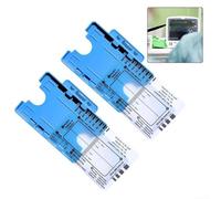 Règle à 7 étapes avec pied à coulisse transparent et cartes de taille d'identification pour une évaluation détaillée par étapes et un suivi des indicateurs clés de santé (2pc-B)