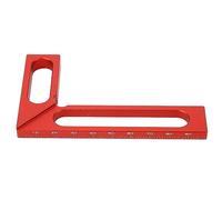 Règle à angle droit de charpentier en forme de L, carré de travail du bois en alliage d'aluminium, outil de traçage de mesure de hauteur à 90 ° avec poignée antidérapante, léger (100mm)