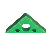 Règle à angle droit, petit triangle en aluminium 45/90 degrés avec deux échelles impériales et métriques, triangle carré de charpentier