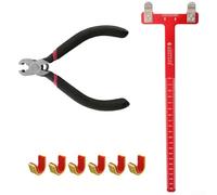 Règle à arc carré en T compacte avec pince à encocher, idéale pour tous les archers composés et recourbés (noir et rouge)