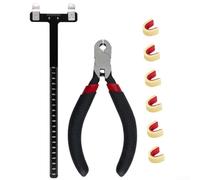 Règle à arc carré en T et pince à encocher, ensemble indispensable pour les ajustements d'arc composé et recourbé (noir)