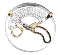 Règle à chapeau de type ciseaux avec échelle transparente - Outil de mesure de la taille du chapeau - En acier inoxydable et laiton