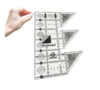 Règle à coudre | Outils en tissu transparent à 45° | Règle de quilting antidérapante - Pour couture, broderie, tricot, crochet, tissage, artisanat, enroulement, studio à domicile