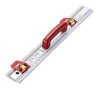 Règle à double niveau à bord droit 50 cm fabriquée en aluminium robuste - Outil de marquage de précision pour charpentiers et amateurs de bricolage 500 x 60 mm Taille (50 cm)