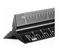 Règle à échelle architecturale triangulaire en aluminium 30 cm Règle triangulaire en métal 30 cm Règle métrique 1:20, 1:25, 1:50, 1:75, 1:100, 1:125 pour architectes, dessinateurs, ingénieurs