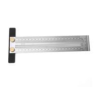 Règle à en Acier Inoxydable, Précision 0,25mm, 200-400mm, Argent - Outil de Marquage Bois, Traits Horizontaux et Verticaux, Pour Menuiserie (Règle de marquage 200 mm type B)