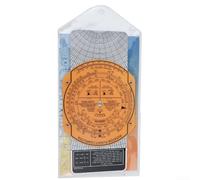 Règle à glissière pour traceur d'aviation pour entraînement au vol, navigation et mesure, calculatrice circulaire E6B en plastique ABS orange pour pilotes, étudiants, ingénieurs (CRP-1)