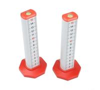 Règle à hauteur égale en alliage d'aluminium avec base magnétique pour la précision et la disposition du sol, jauge horizontale à double usage pour les tâches de menuiserie et de maçon (rouge)