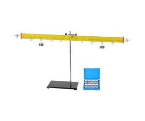 Règle à Levier en Bois 50cm pour Expériences de physique | Graduations Doubles Gravées, Crochets et Masses Fournis, pour Classes, Ateliers et Démonstrations Scolaires