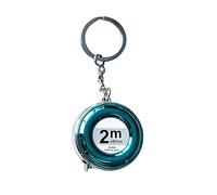 Règle à ruban à mesurer rétractable porte-clés pratique de 2 m avec coque en ABS et lame en acier pour une mesure précise quotidien Ruban à mesurer en ABS